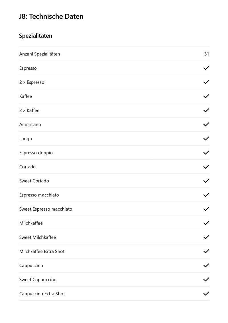 Datenblatt Jura J8 Piano White