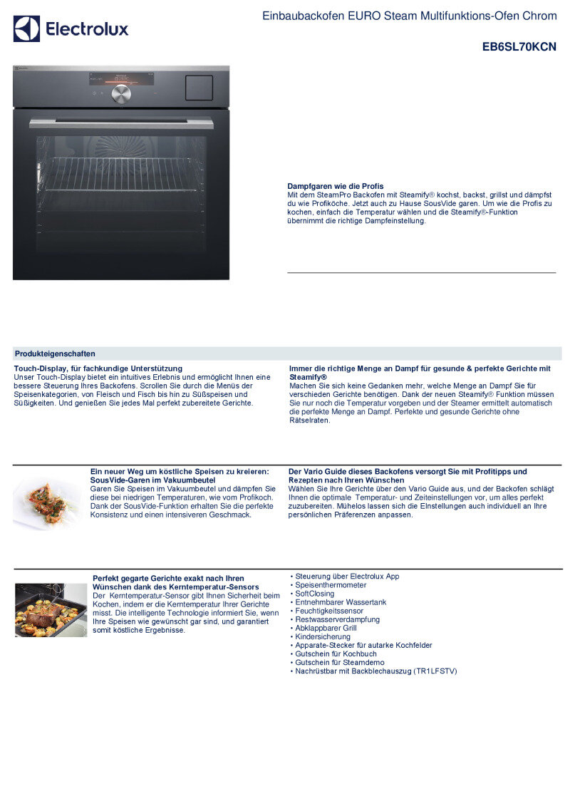 Datenblatt Electrolux EB6SL70K