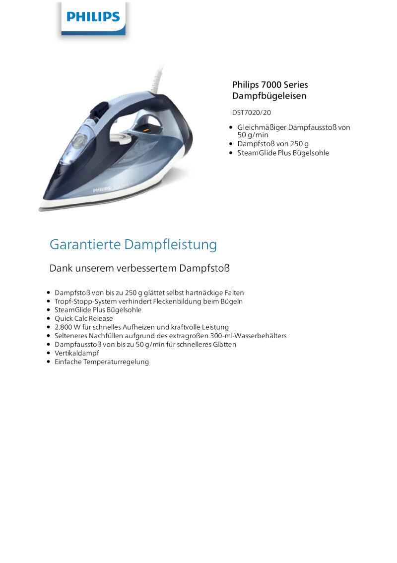 Datenblatt Philips DST 7020