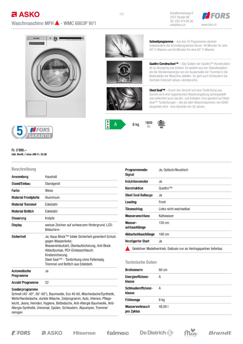 Datenblatt WMC6863P-W/1